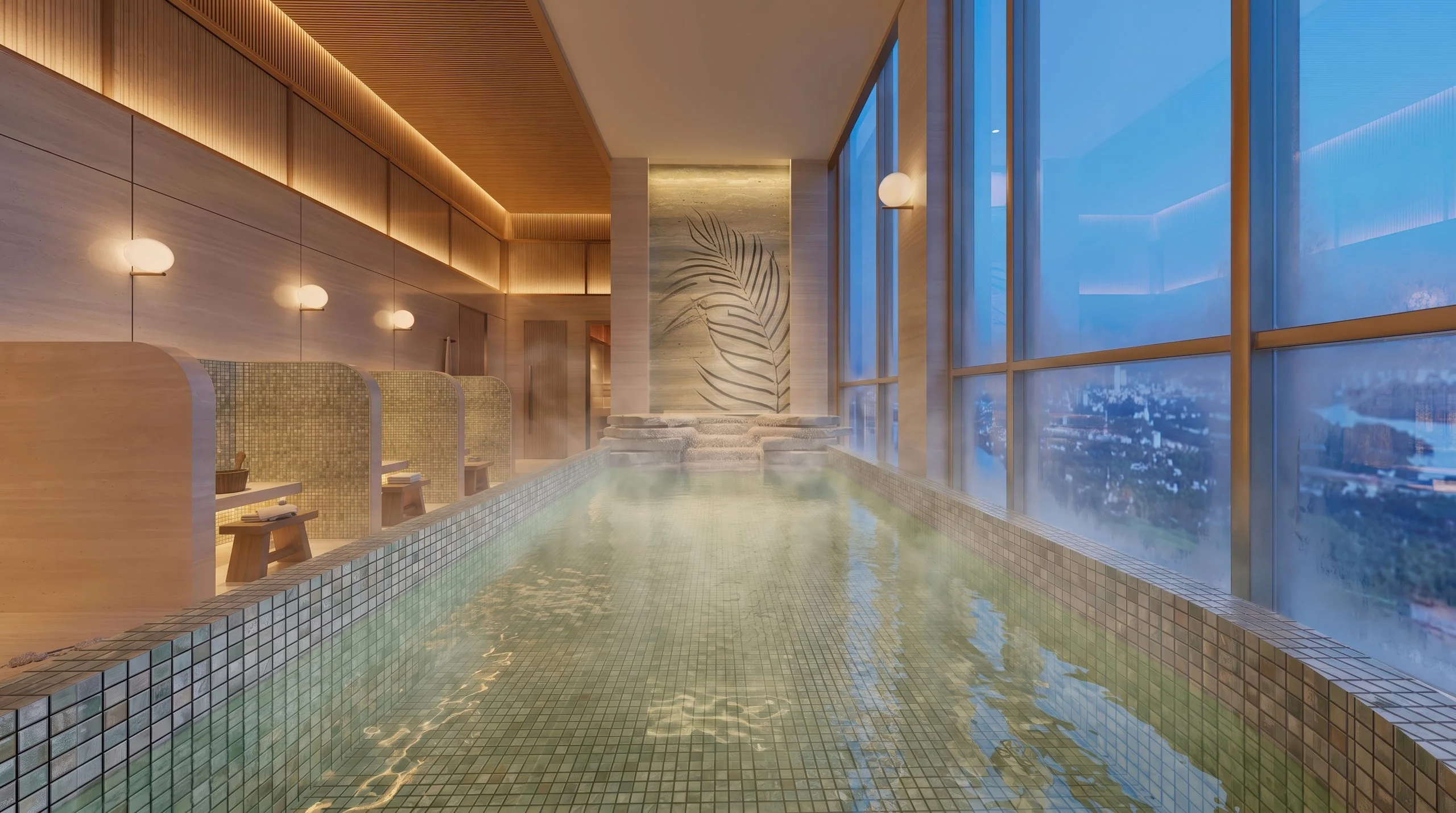 Không gian Sky Onsen được đầu tư rộng 210 mét vuông